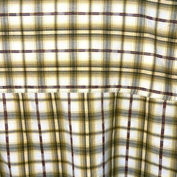The Territory Ahead Shirt Mens Size Large L Pure Cotton Plaid Button Front Cuffs - Picture 8 of 12
